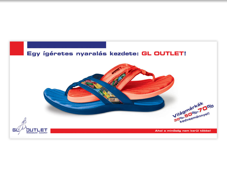 GL OUTLET ÓRIÁSPLAKÁT (NYÁRI KAMPÁNYTERV)